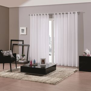 Cortina para Sala / Quarto Duplex Bellini 4,2 X 2,5m Branco - Bella Janela