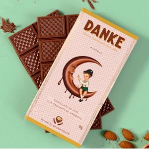 Barra de Chocolate Ao Leite Crocante De Amêndoas 90g - Danke