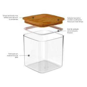Pote Hermético Keep Maxxi 2,5l Natural - Ou