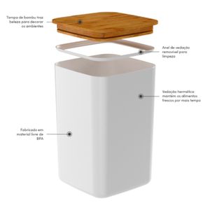 Pote Hermético Keep Maxxi 3,5l Branco - Ou