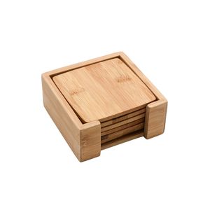 Porta Copos Quadrado 6 Peças de Bambu - Oikos