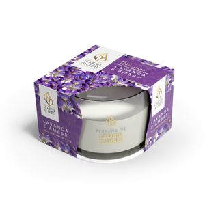 Vela Copo Perfumada Lavanda Âmbar 70g - Chama de Ouro