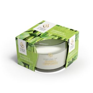Vela Perfumada Copo Bamboo e Capim Santo 70g - Chama de Ouro