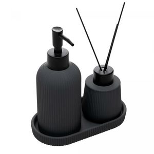Kit de Banheiro Soft 3 Peças Cinza - Wolff