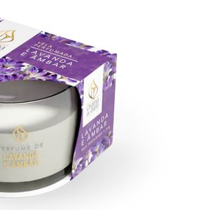 Vela Copo Perfumada Lavanda Âmbar 70g - Chama de Ouro