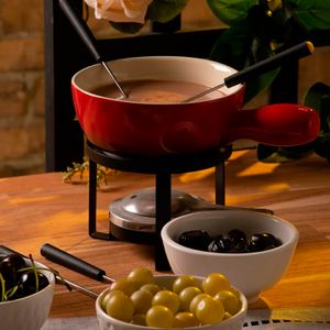 Conjunto de Fondue 8 Peças Epoxy Vermelho - Lyor