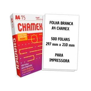 Papel Sulfite A4 500 Folhas 75g Branca - Chamex