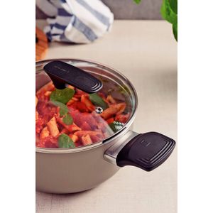 Caçarola Milazzo 24cm Tampa de Vidro Amêndoa - Tramontina