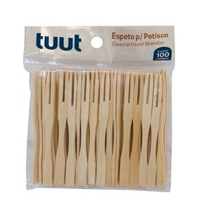 Espeto Petisco Bambu 100 Unidades - Tuut