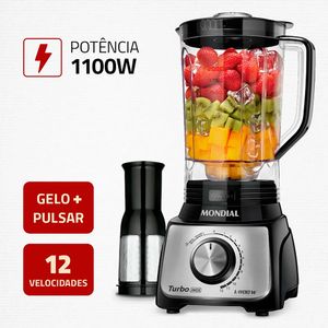 Liquidificador Turbo L-1100-bi Preto 3l - Mondial