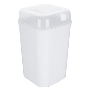 Porta Algodão e Cotonete Flat Branco - Nitron