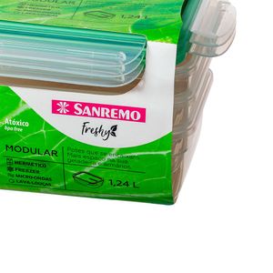 Conjunto de Potes com Travas Freshy 3 Peças 1,24L - Sanremo