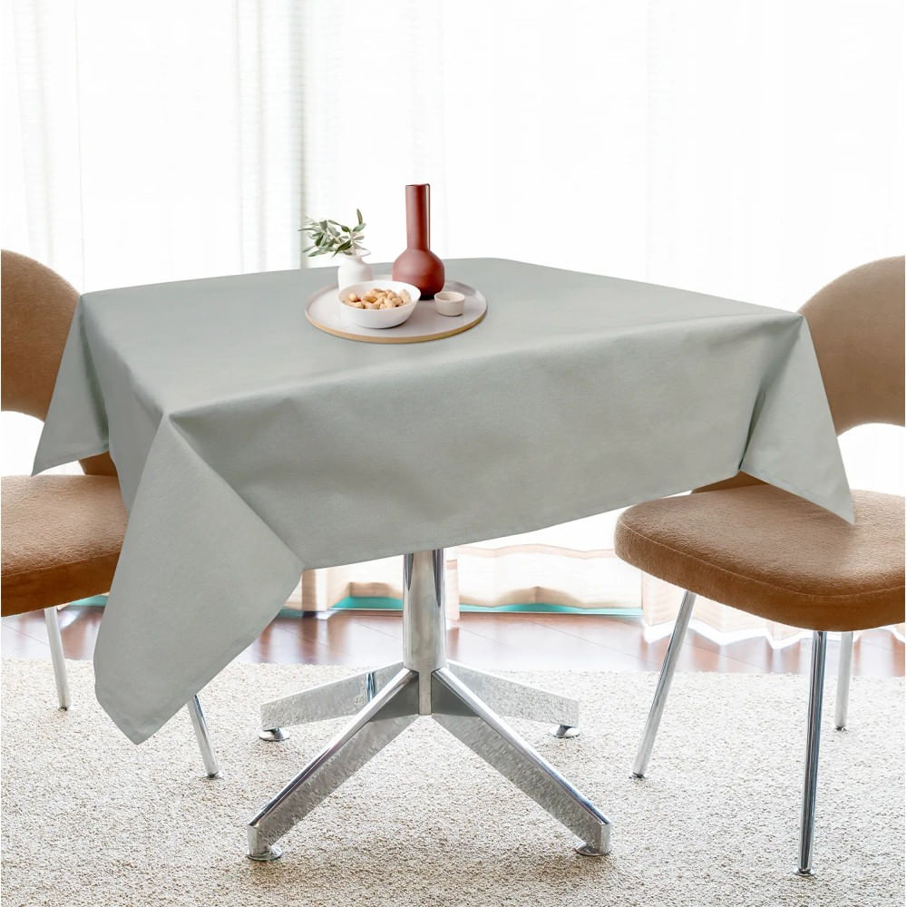 Toalha de Mesa Elegance 1,35x2,20m Cinza Claro Melissa - Branyl