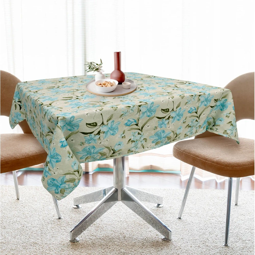 Toalha de Mesa Laguna 1,35x2,20m Florença Turquesa - Branyl