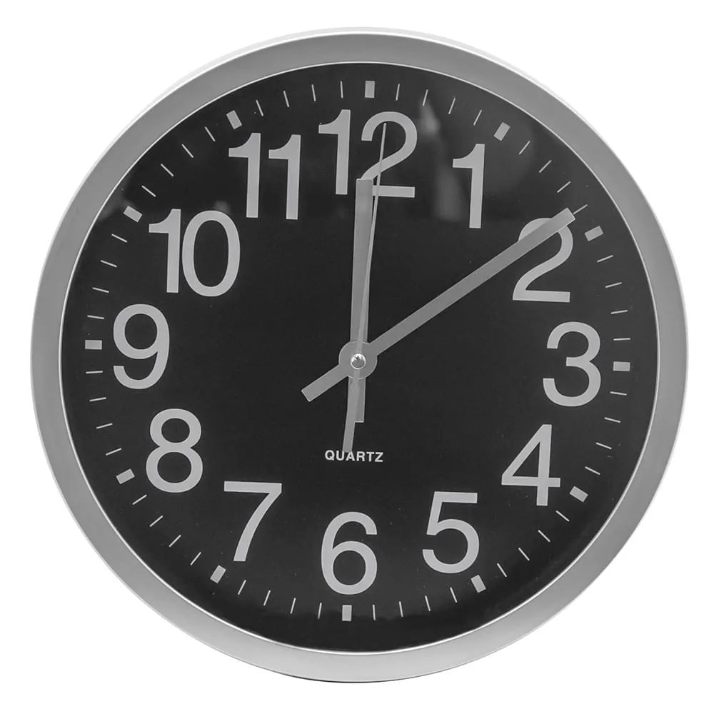 Relógio de Parede 25cm Preto - Sottile
